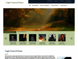 caglefuneralhome.com screenshot