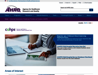 cahps.ahrq.gov screenshot