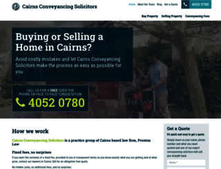 cairnsconveyancingsolicitor.com.au screenshot
