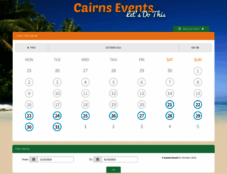 cairnsevents.com screenshot