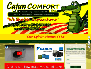 cajuncomfort.com screenshot