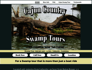 cajuncountryswamptours.com screenshot