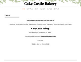 cakecastlebakery.com screenshot