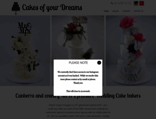 cakesofyourdreams.com.au screenshot