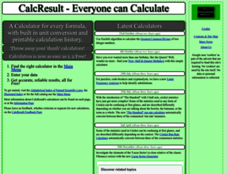 calcresult.com screenshot