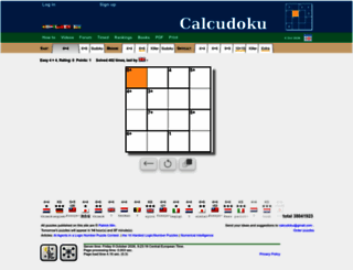 calcudoku.org screenshot