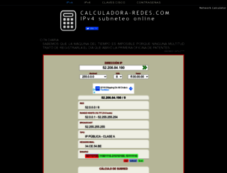 calculadora-redes.com screenshot