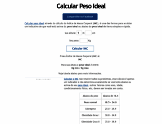 calcularpesoideal.com.br screenshot