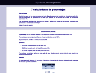 calcularporcentajeonline.com screenshot