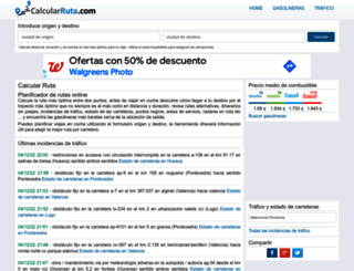 calcularruta.com screenshot