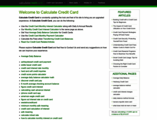 calculatecreditcard.com screenshot