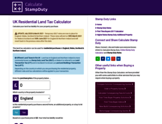 calculatestampduty.co.uk screenshot