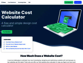 calculatewebsitecost.com screenshot