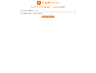 calculator.crowdbooster.com screenshot