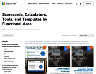 calculator.metricnet.com screenshot