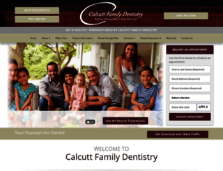 calcuttfamilydentistry.com screenshot