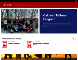 caldwellfellows.ncsu.edu screenshot