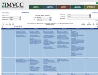 calendar.mvcc.edu screenshot