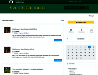 calendar.uoregon.edu screenshot