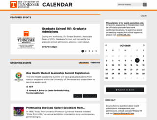 calendar.utk.edu screenshot