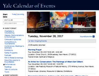calendar.yale.edu screenshot