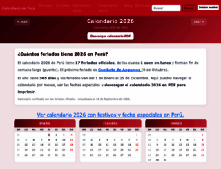 calendarioperu.com screenshot