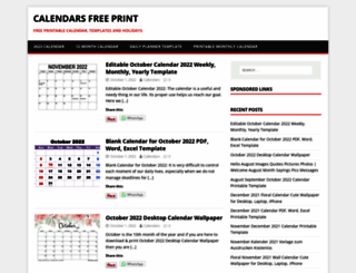 calendarsfreeprint.com screenshot