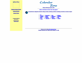 calendarzone.com screenshot