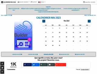 calendrier-mai.com screenshot