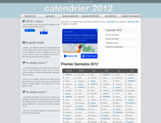 calendrier2012.net screenshot