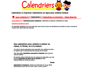 calendriers.pour-enfants.fr screenshot