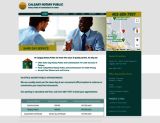 calgarymobilenotary.com screenshot