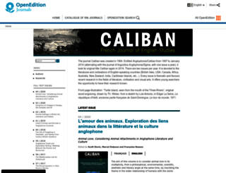caliban.revues.org screenshot