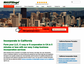 california.maxfilings.com screenshot