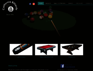 californiabilliardssd.com screenshot
