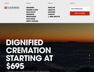 californiacremationcenters.com screenshot