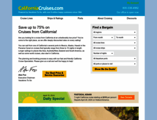californiacruises.com screenshot