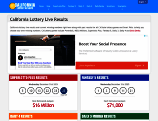 californialotterylive.com screenshot