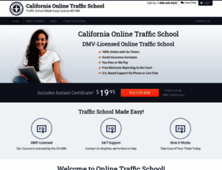 californiaonlinetrafficschool.com screenshot