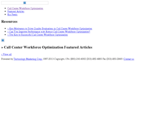 call-center-workforce-optimization.tmcnet.com screenshot