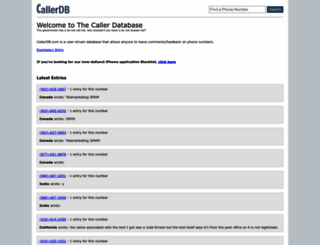 callerdb.com screenshot