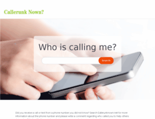 callerunknown.net screenshot
