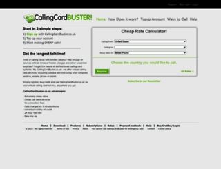 callingcardbuster.co.uk screenshot