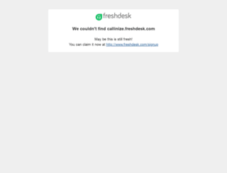 callinize.freshdesk.com screenshot