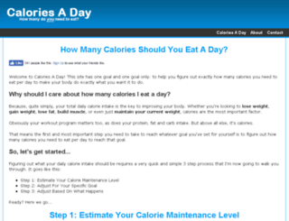caloriesaday.com screenshot