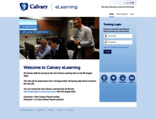 calvary.e3learning.com.au screenshot