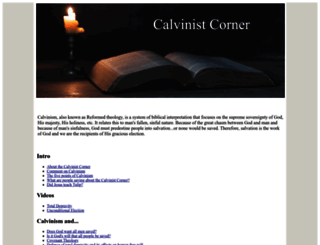 calvinistcorner.com screenshot