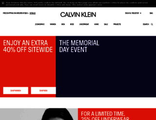 calvinkelin.com screenshot