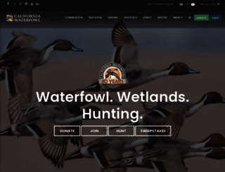 calwaterfowl.org screenshot