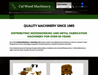 calwoodmachinery.com screenshot